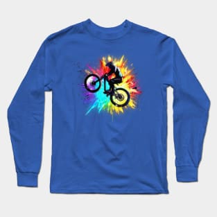 Bike Color Explosion Long Sleeve T-Shirt